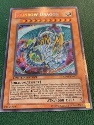 Rainbow Dragon CT04 Yu-Gi-Oh! card like new, vintage