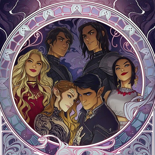 ACOTAR Sarah J. Maas poster with Faera and Rhysand