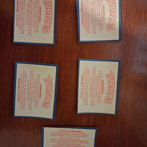 Teenage Mutant Ninja Turtles Carousel stickers like new, set of 5