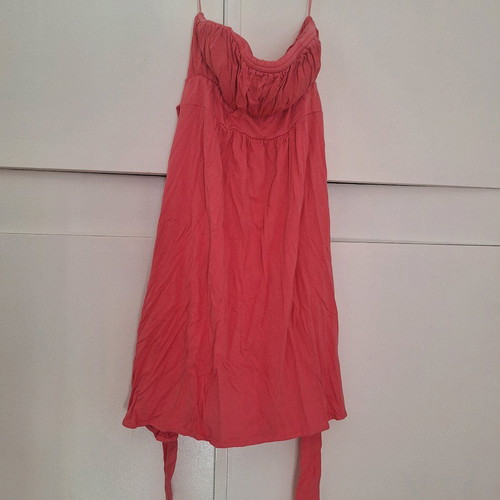 Woolnet summer dress like new, pink, cotton, strapless