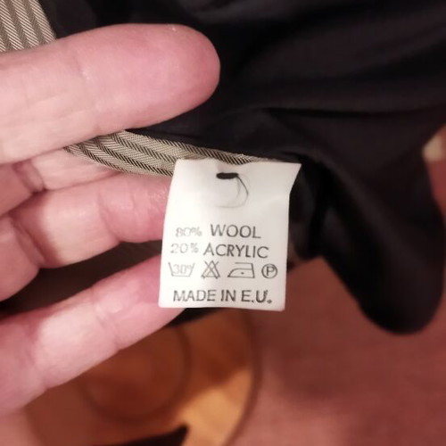 Women's wool long coat used, brown