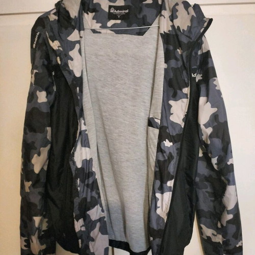 Admiral lightweight jacket with hood like new, gray