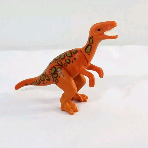 Playmobil orange small Velociraptor dinosaur like new