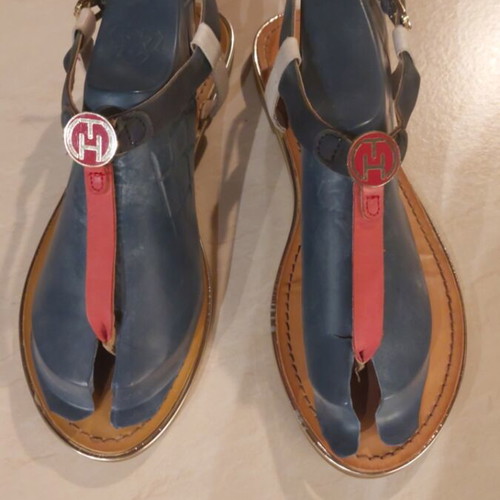 Tommy Hilfiger women's sandal like new, size 40, blue and red