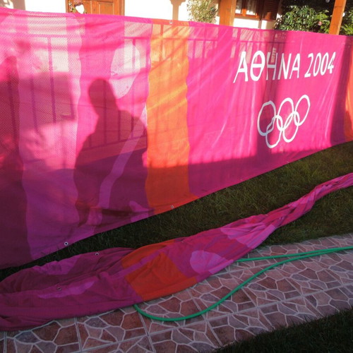 Used cloths, covers from Athens 2004 Olympic Games facilities, set of 5