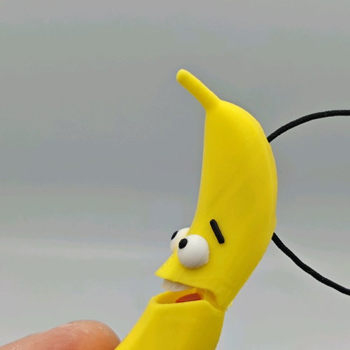 Banana keychain new 3D printed with movable mouth
