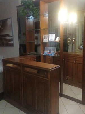 Bar furniture solid wood with built-in mirror like new