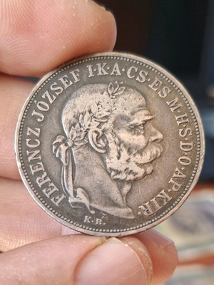 Austrian crowns used, pack of 5, 1900 with patina