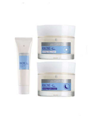 LR ZEITGARD Racine Q10 skincare set with day, night and eye cream