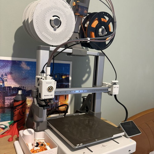 BambuLab A1 Combo 3D printer with AMS Lite top mount
