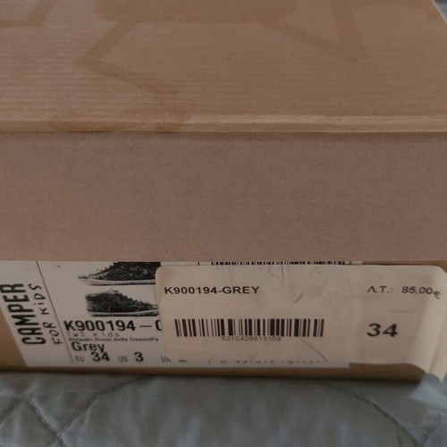 Camper kids shoes new, size 34, gray and brown