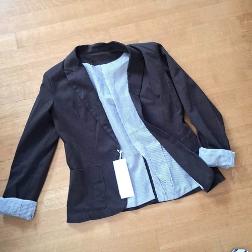 Assos Brown Blazer with Blue Stripes Size M Medium New