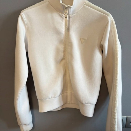 Guess women's white cardigan with zipper size S used