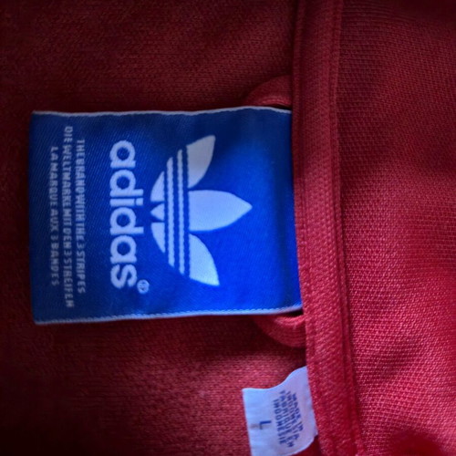 Adidas Originals Beckenbauer Track Jacket like new, size L, red