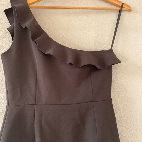 Black short one-shoulder dress Paranoia like new, size S