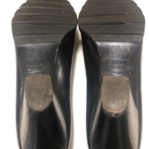 Walter Steiger black leather pumps used, size 40