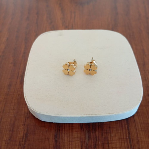 Earrings new, stainless steel, gold tone, hypoallergenic