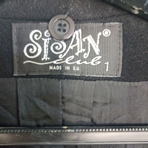 Sisan Club vintage wool maxi coat, black, size S