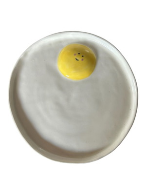 Egg Plate Handmade Porcelain, new