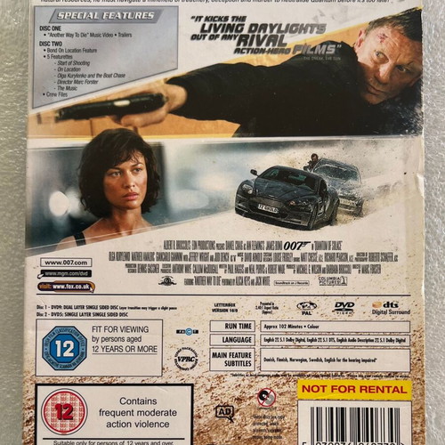 James Bond Quantum of Solace 2DVD special edition used with English subtitles