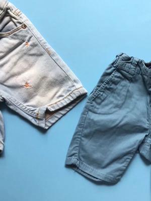 Βρεφικά σορτσάκια Zara και H&M μεταχειρισμένα για αγόρι 6-9 μηνών, 2 τεμάχια