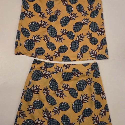 Glamorous Summer Co-Ord Set with Tropical Pineapple Print