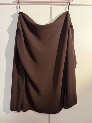 Mango brown one-shoulder blouse XL like new