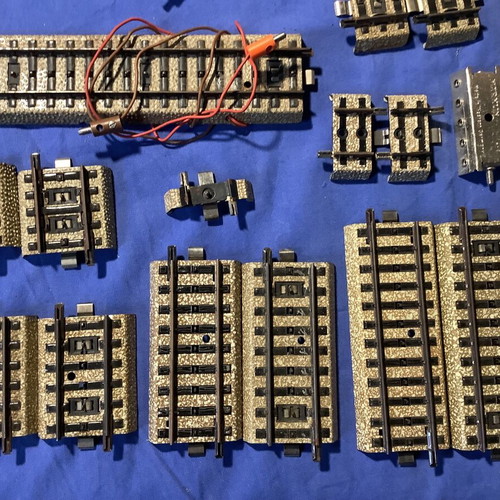 Marklin straight rails used, set of 23 pieces