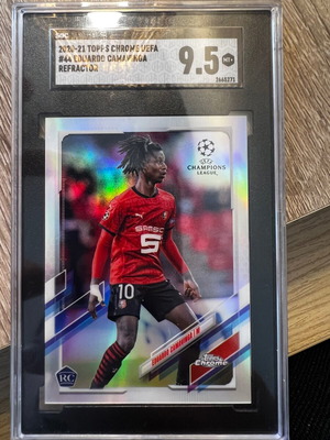 Eduardo Camavinga 2020-21 Topps Chrome UEFA #44 Refractor RC κάρτα σαν καινούργιο