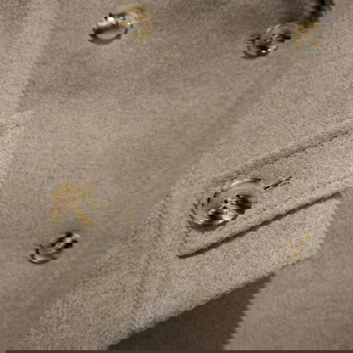 Μπεζ μελανζέ σταυροκουμπωτό παλτό H&M XXL καινούργιο