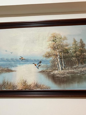 Decorative painting used, dimensions 1.30 x 0.75 m
