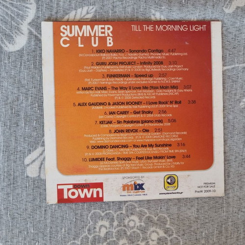 Summer Club Till The Morning Light CD promo, like new