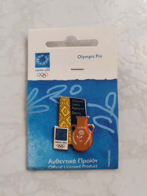 Olympic Pin Athens 2004 New Collectible Greek Ceramics Badge
