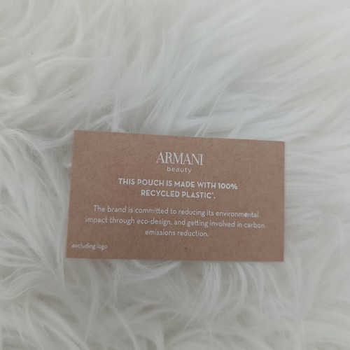 Armani Beauty red cosmetic pouch