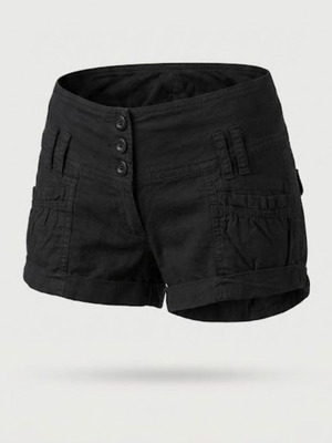 Bershka women's black linen shorts size 32 like new