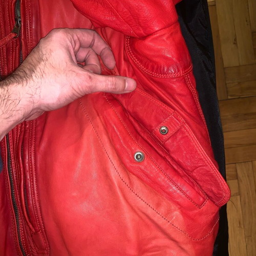 Parajumpers Josh leather aviator jacket red XL brand new