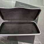 Balenciaga sunglasses case new black with silver card