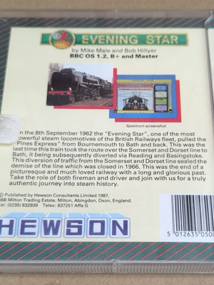 Evening Star (Hewson) BBC Micro Disk used