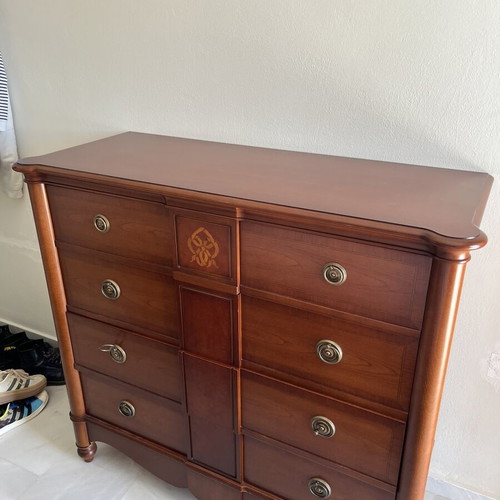 Bedroom furniture set like new with bed 160x200, dresser, mirror, 2 nightstands