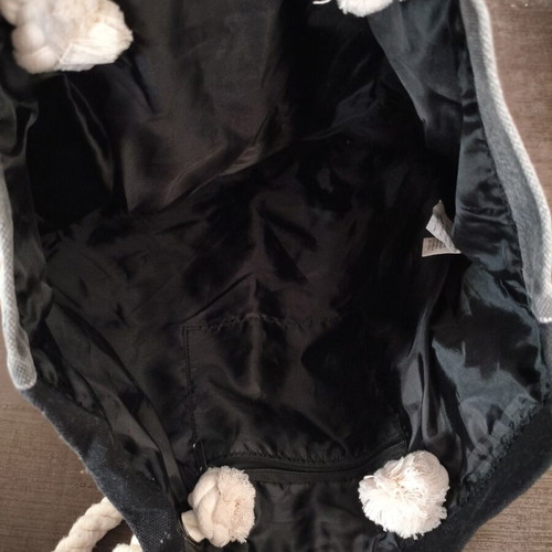 Billabong large cotton beach bag used with floral design and rope handles