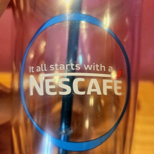 Nescafé collectible cup new for cold coffee with lid and straw
