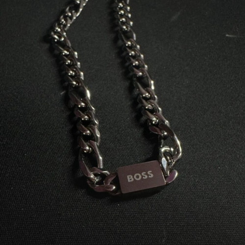 Boss Figaro chain necklace, silver
