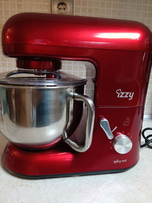 Izzy Spicy Red S-986 κουζινομηχανή 800W με ανοξείδωτο κάδο 5.2lt σαν καινούργιο