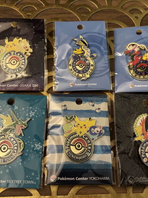 Pokemon Center Japan Exclusive Pins, set of 6