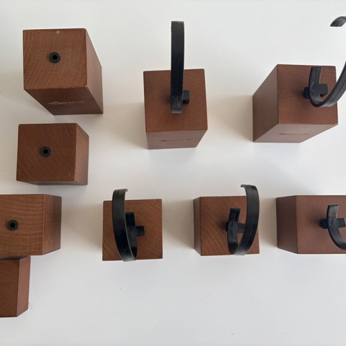 Ingersoll wooden watch display stands set of 9, like new