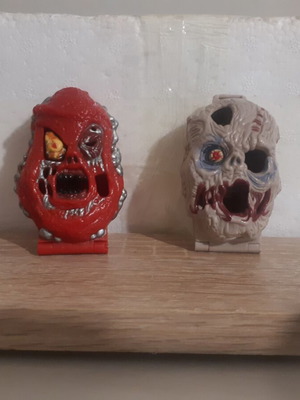 Mighty Max Lava Beast & Zomboid figures, like new, pack of 2