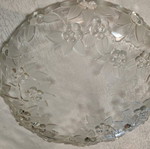 Glass embossed platter like new