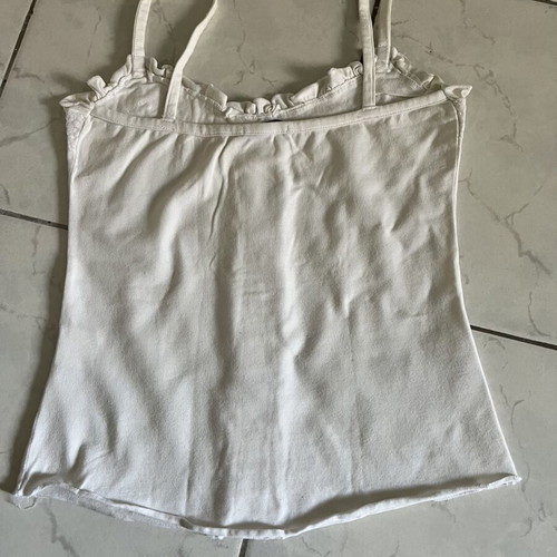 White blouse with lace detail