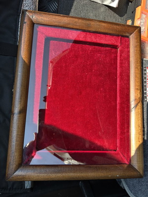 Church frame with velvet lining and linden wood
