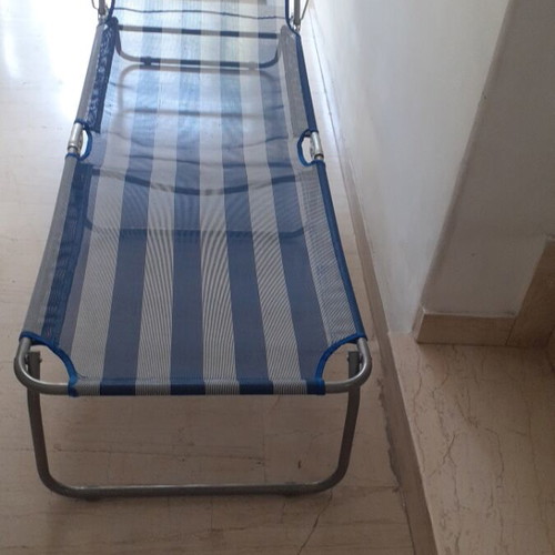 Aluminum sun lounger with adjustable back, new